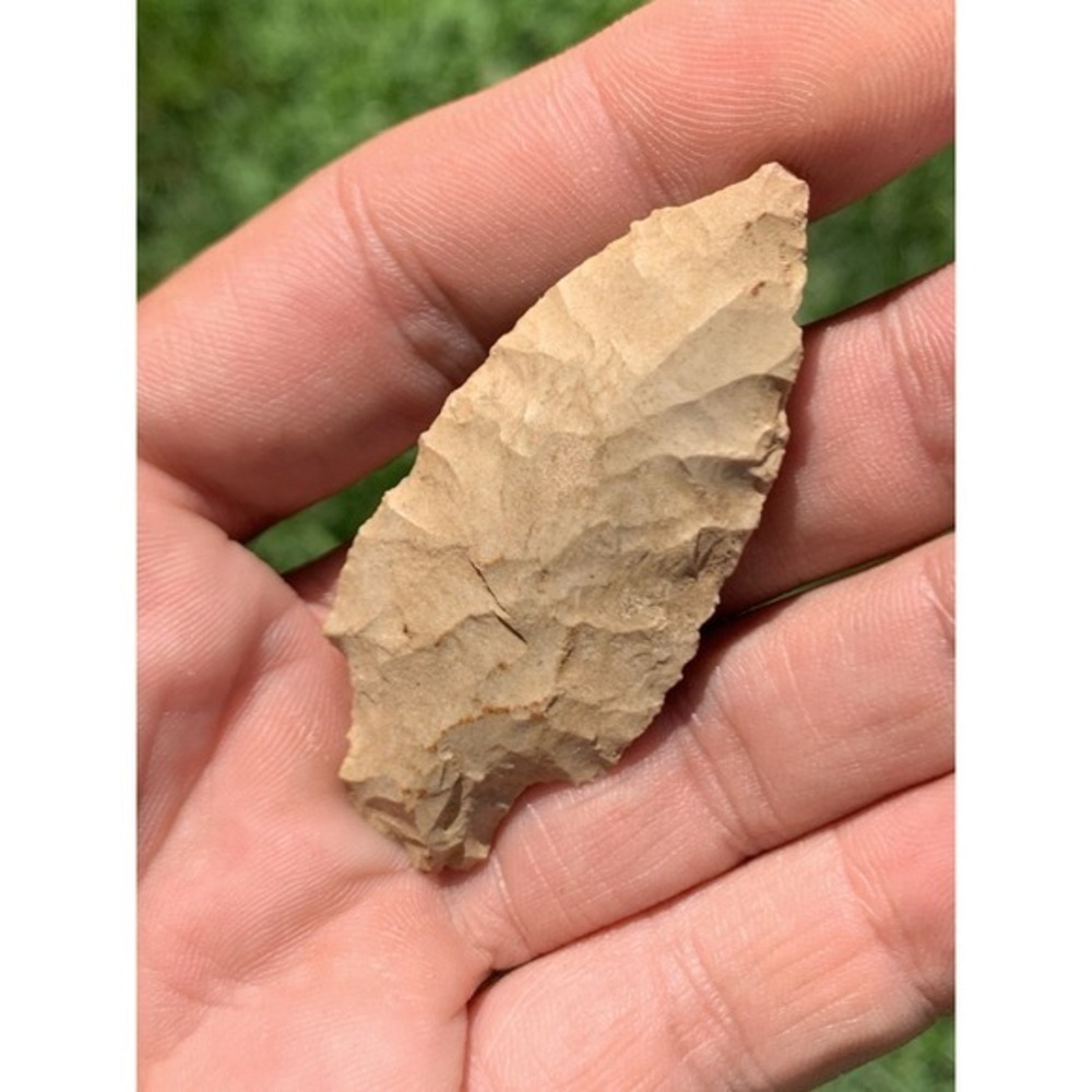Authentic Benton Arrowhead 2 1/4 Ohio Co Kentucky Tan‎ Ft Payne Transverse Flake